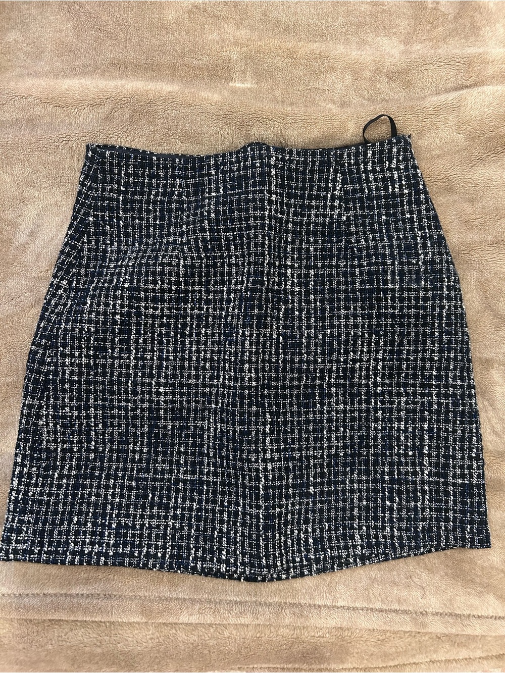 Babaton Black & White Tweed Pencil Skirt